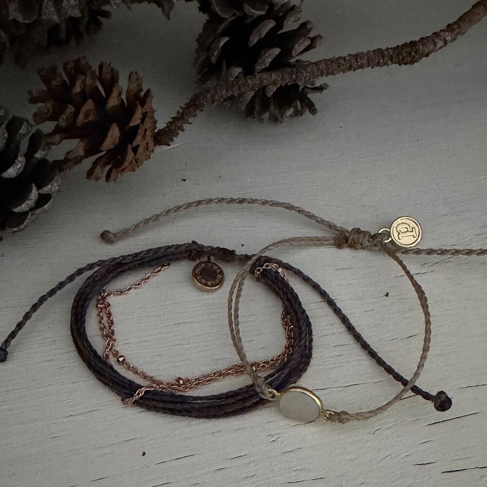 Pura Vida Rose Gold Pair Bracelets